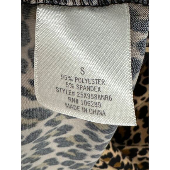 Mi.Ami Brown Black Cheetah Print Short Sleeve Mini Dress Women's Size Small S - Picture 6 of 8